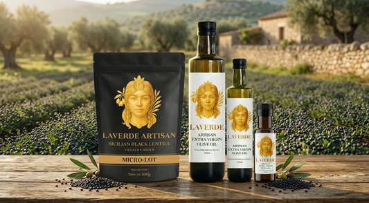 Heritage single-estate Sicilian black lentils in premium packaging — UK guide to why Villalba beluga-style lentils are worth every penny for serious home cooks