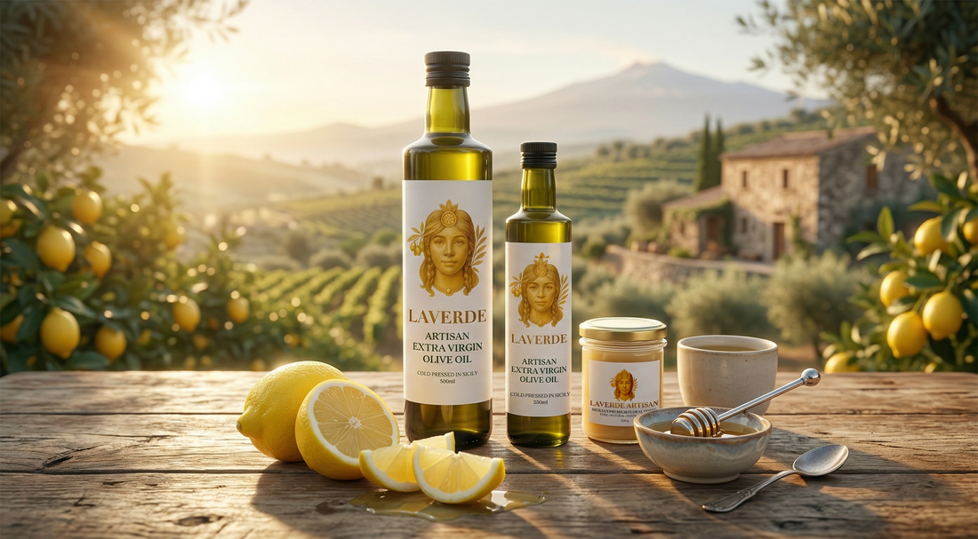 Sicilian raw honey stirred into a glass of warm lemon water — UK guide to the Sicilian wellness ritual every morning should include for energy and immunity