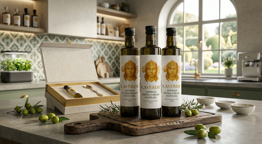 LAVERDE ARTISAN premium Sicilian extra virgin olive oil bottle in elegant presentation — UK 2026 guide to the most exciting premium olive oil brand on the market