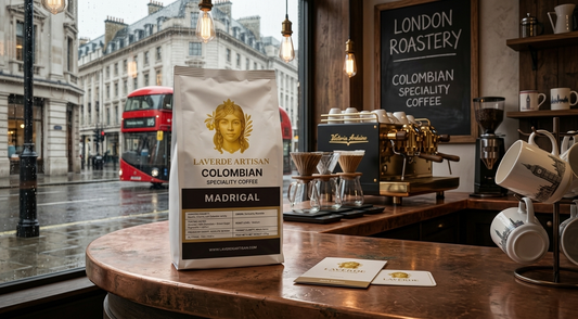 Premium specialty coffee being served at a London cafe counter — UK 2026 guide to where to find the best artisan coffee in the capital