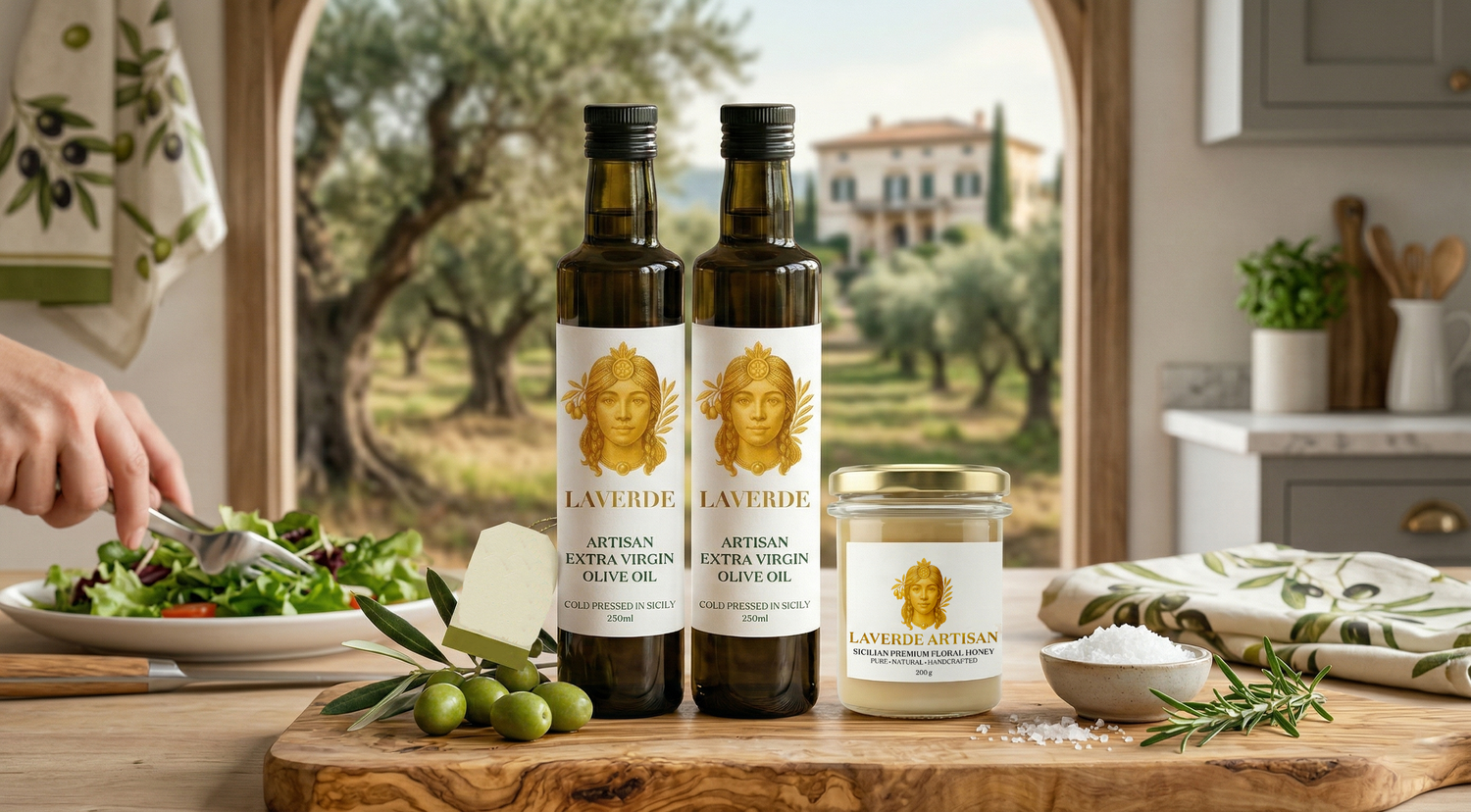 LAVERDE ARTISAN cold-pressed olive oil UK — single-estate Sicilian Biancolilla