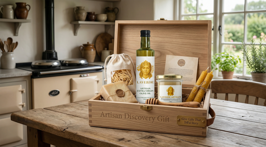Traditional UK food hamper compared with a curated artisan Sicilian gift set — 2026 buyer's guide to which makes the better present for any occasion