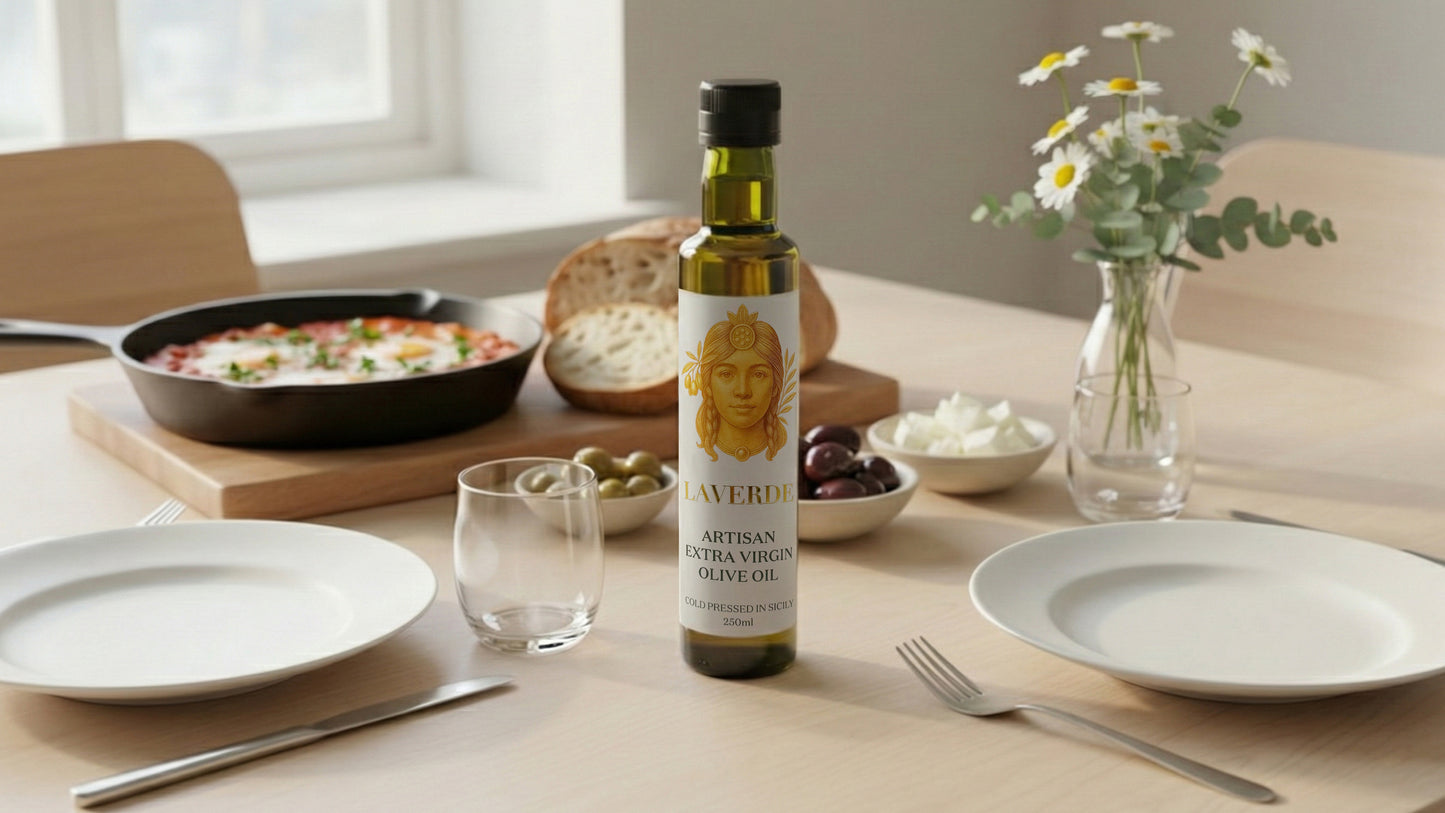 Extra Virgin Olive Oil 250ml – Sicilian Cold-Pressed Artisan EVOO | Laverde Artisan