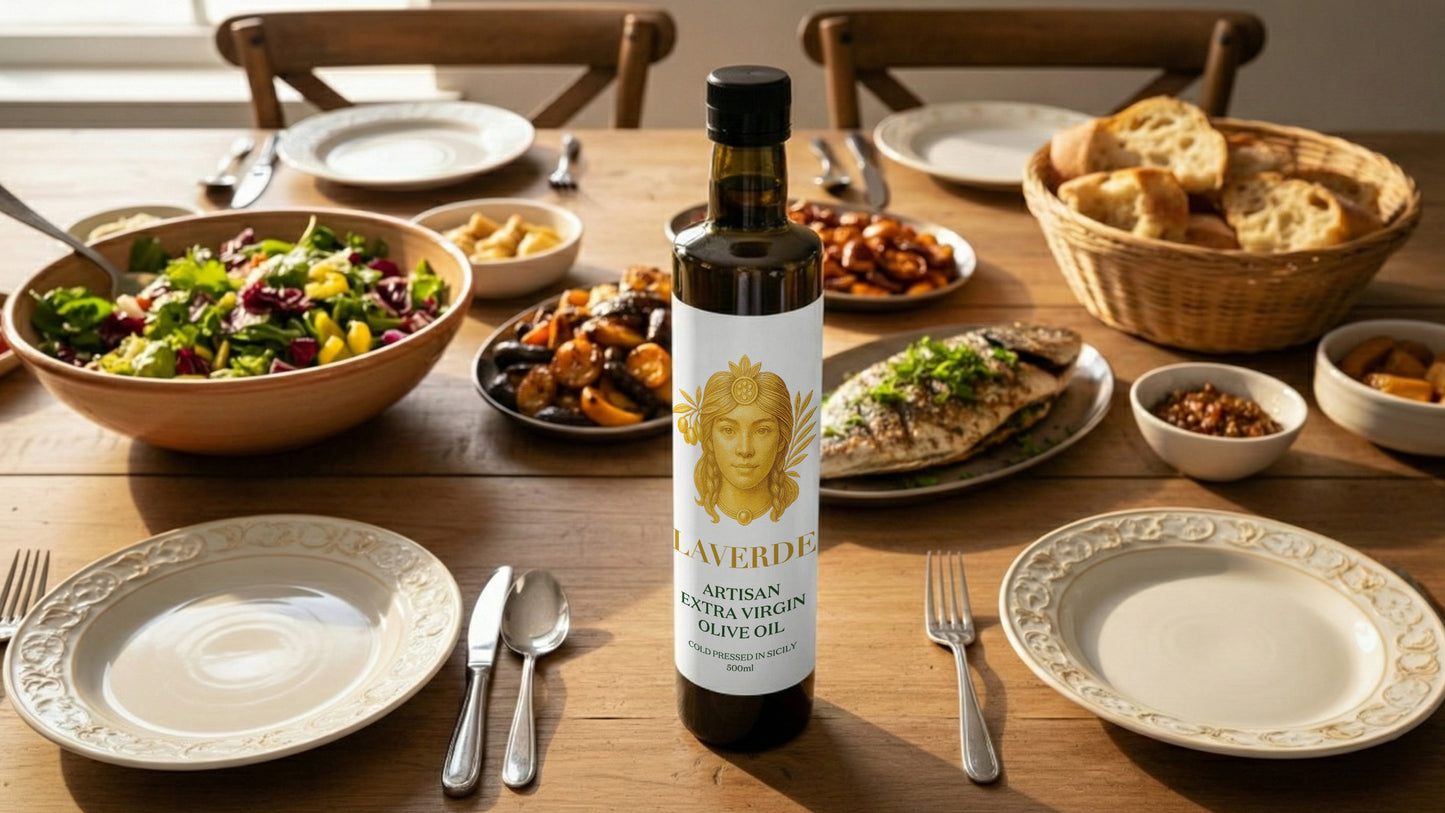 Extra Virgin Olive Oil 500ml – Sicilian Cold-Pressed Artisan EVOO | Laverde Artisan