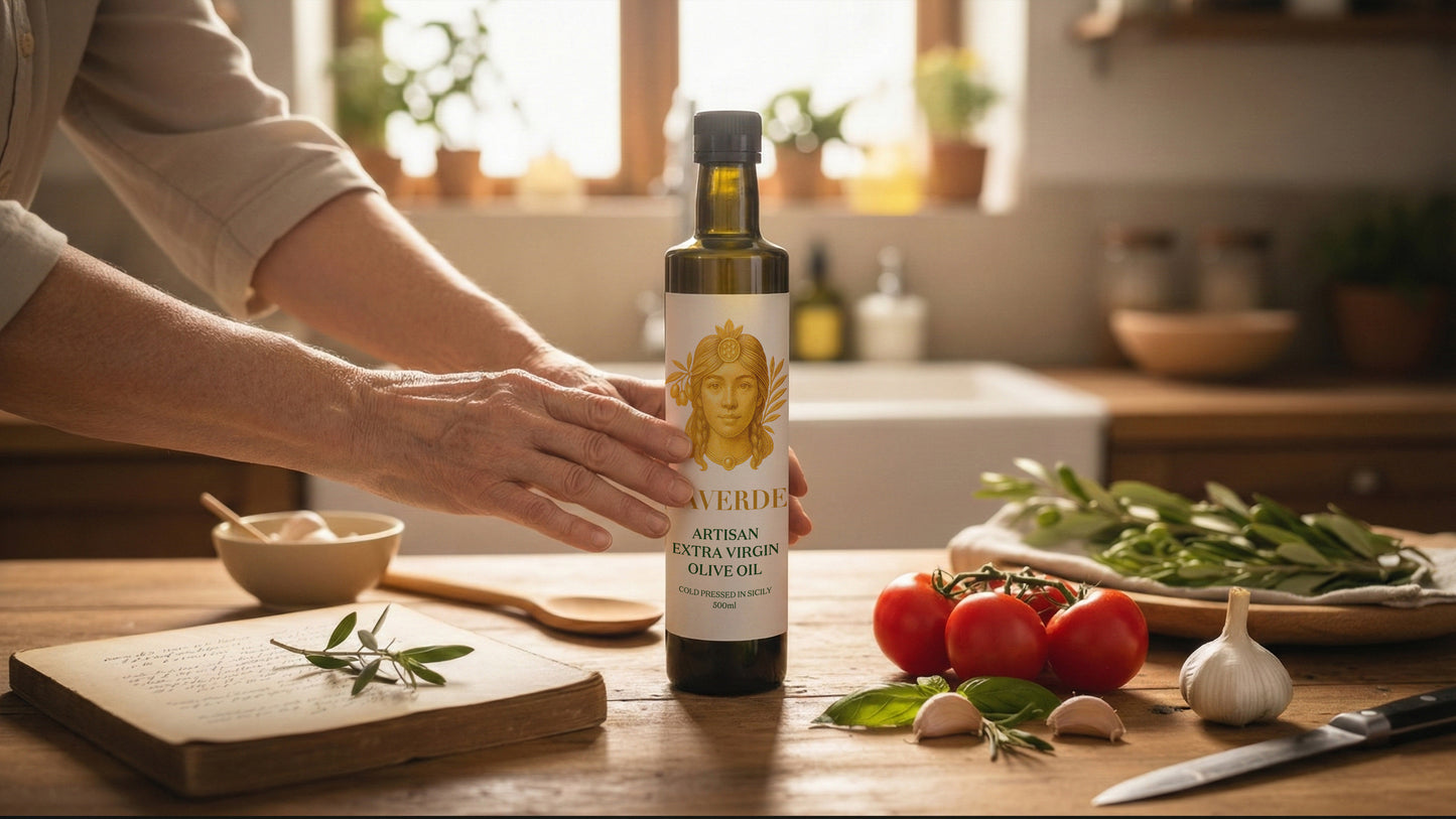 Extra Virgin Olive Oil 500ml – Sicilian Cold-Pressed Artisan EVOO | Laverde Artisan