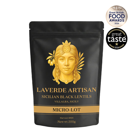 Black Lentils 500g – Sicilian Artisan Mountain Lentils from Villalba | Laverde Artisan